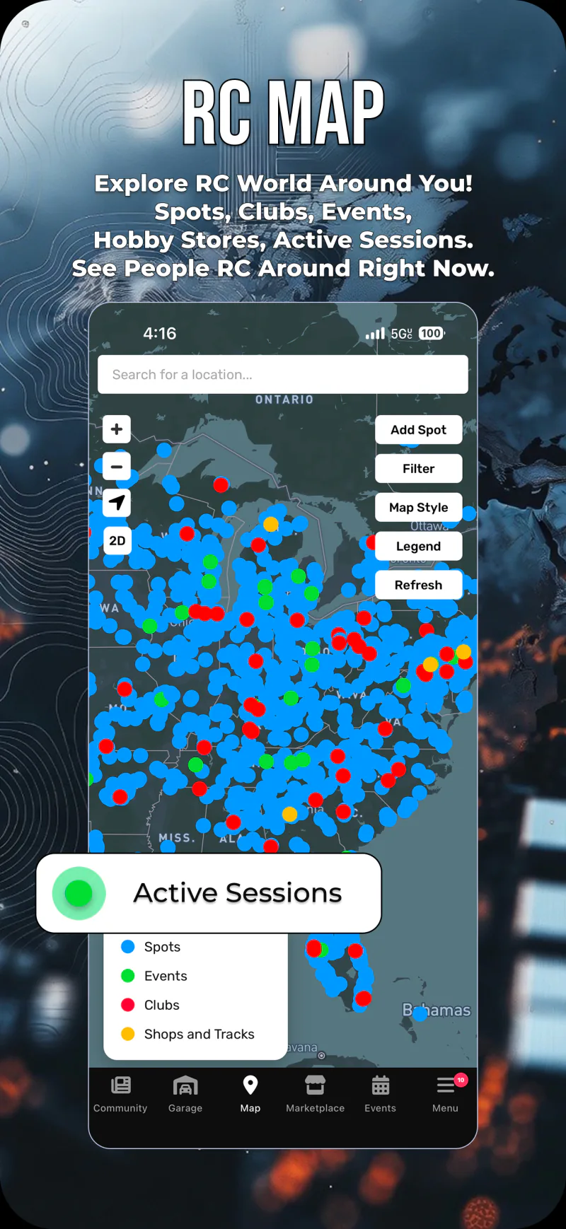 BashMaps map with shop pins